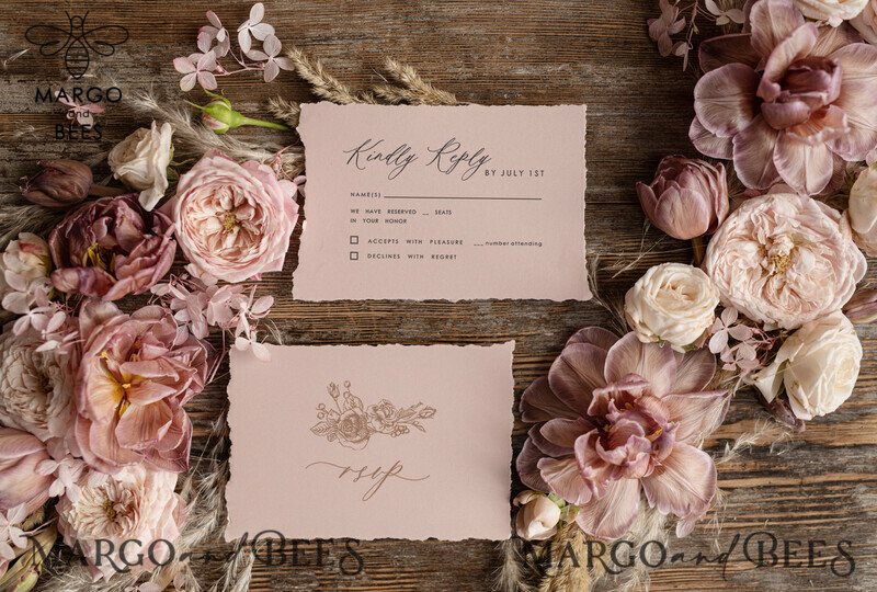 Chic and Simple: The Perfect Handmade Wedding Invitation Suite-7