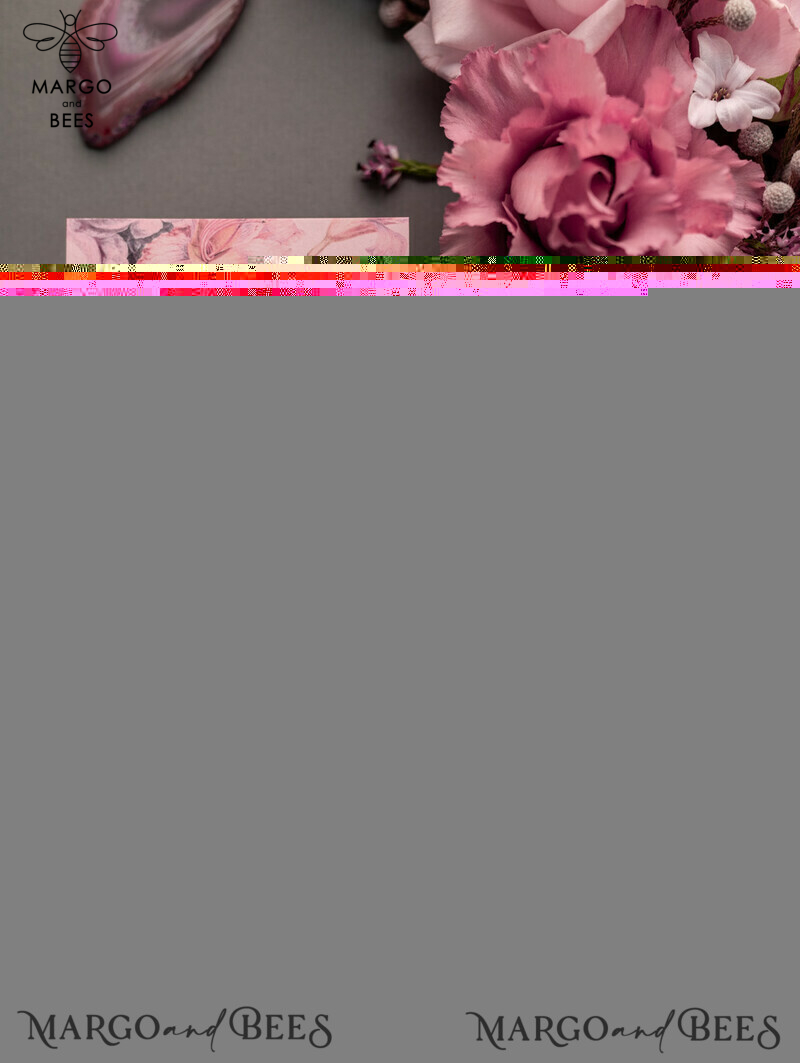 Luxury Floral Acrylic Plexi Wedding Invitations: Romantic Blush Pink Vintage Wedding Invitation Suite - Elegant and Handmade Wedding Cards-17