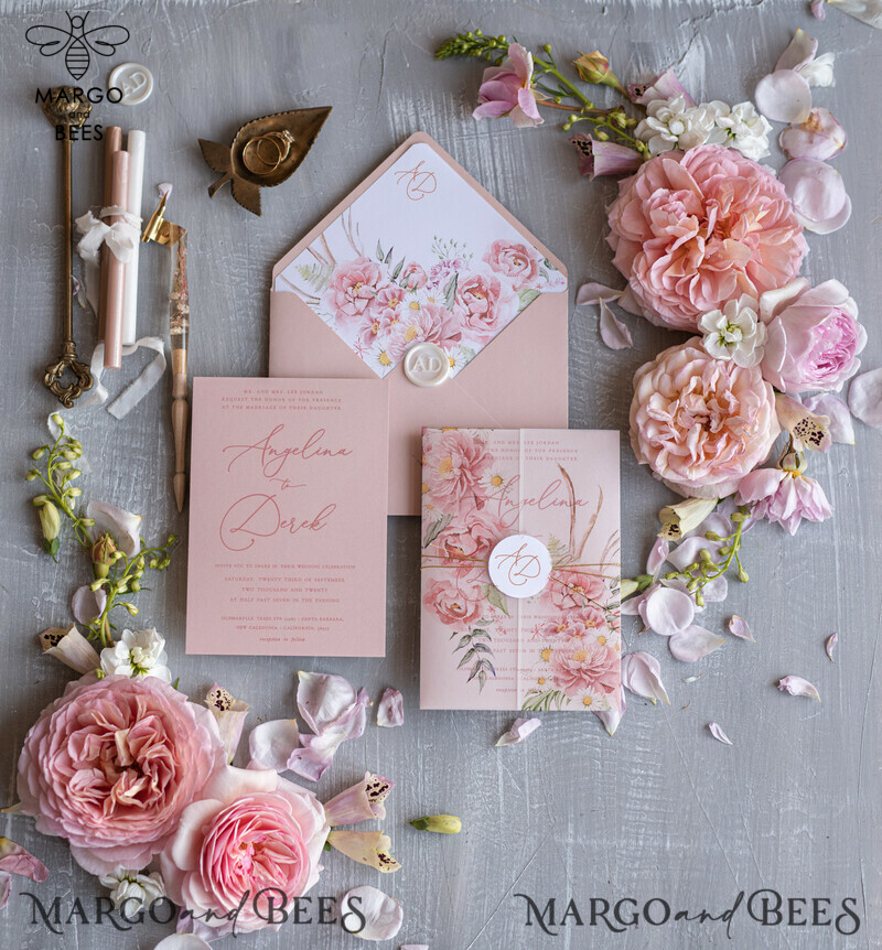 Wedding invitations designs, Elegant wedding invitations • Romantic Wedding Invitation Suite • Handmade wedding Invites-2