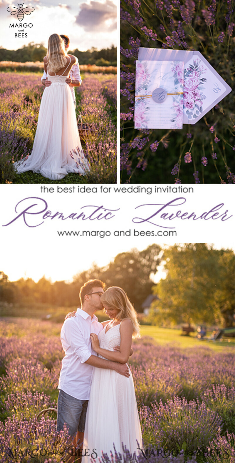 Elegant wedding invitations, lavender lila wedding cards stationery, purple classic wedding invitation suite -6