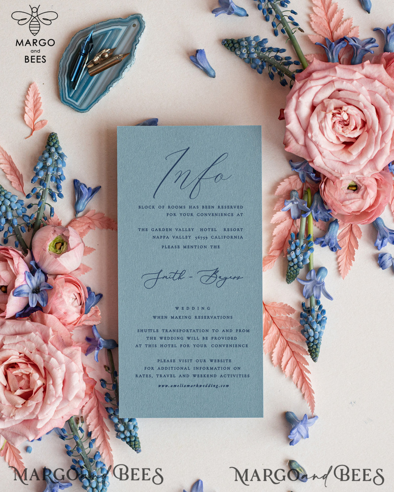 Acrylic Frozen wedding invitations, Wedding invitation  set online, dusty blue velvet wedding invitations, Romantic Wedding Invitation Suite, Laser Cut Frozen Acrulic wedding invitation Set-3