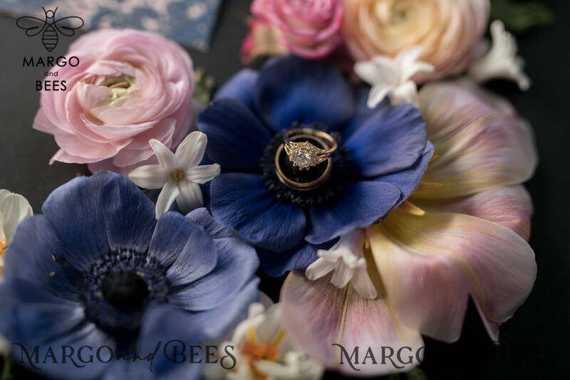 Luxury Acrylic Plexi Wedding Invitations, Romantic Blush Pink Wedding Invites With Vellum Cover, Elegant Royal Navy Wedding Cards, Bespoke Floral Wedding Invitation Suite-10