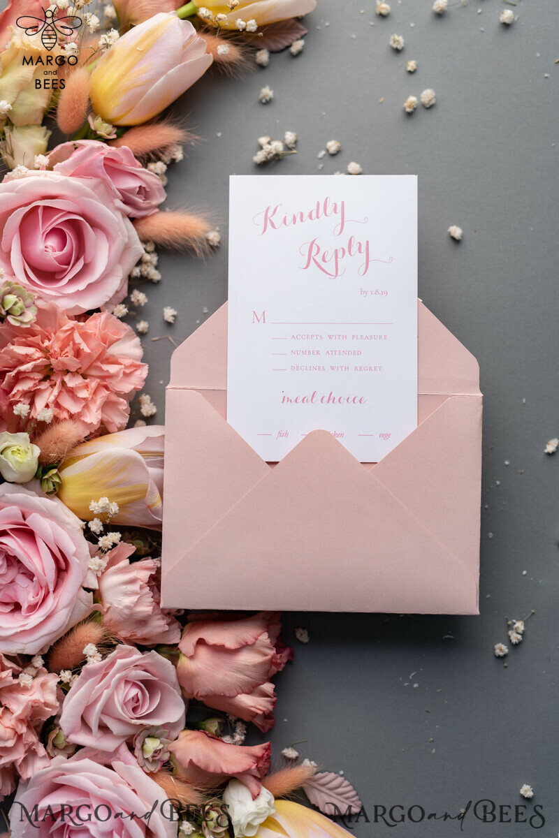 Luxury Floral Acrylic Plexi Wedding Invitations: Romantic Blush Pink Vintage Wedding Invitation Suite with Elegant Vellum Cover-13