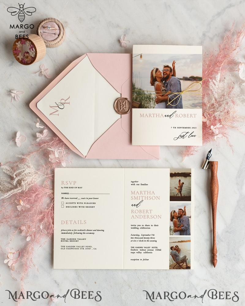 Classic wedding invitations with photo, elegant wedding invitation, photo on the wedding invitation, Wedding Invitation Suite, Handmade wedding Invites-0