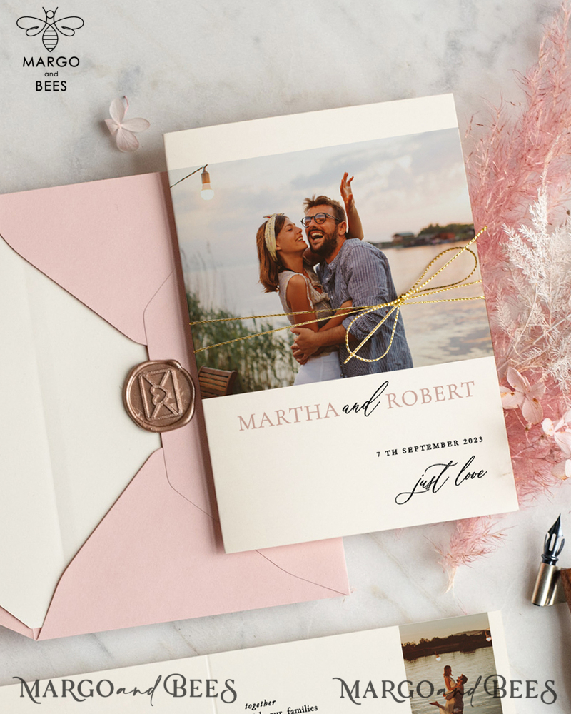 Classic wedding invitations with photo, elegant wedding invitation, photo on the wedding invitation, Wedding Invitation Suite, Handmade wedding Invites-2