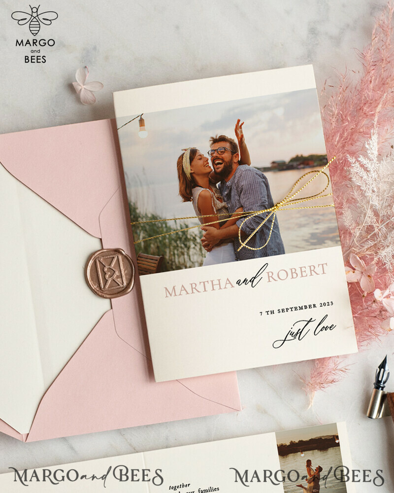 Elegant and Classic Wedding Invitations Suite with Handmade Touch and Personal Photo-2