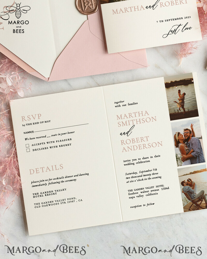 Elegant and Classic Wedding Invitations Suite with Handmade Touch and Personal Photo-3
