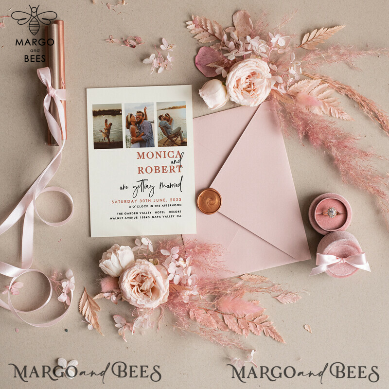Create a Stunning Wedding Experience with our Snapshots Invitation Suite: Modern, Luxury Invitations with Personalized Photos-1