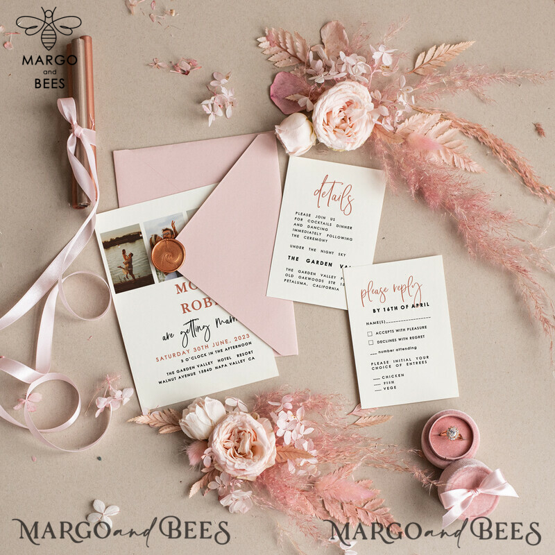 Create a Stunning Wedding Experience with our Snapshots Invitation Suite: Modern, Luxury Invitations with Personalized Photos-2