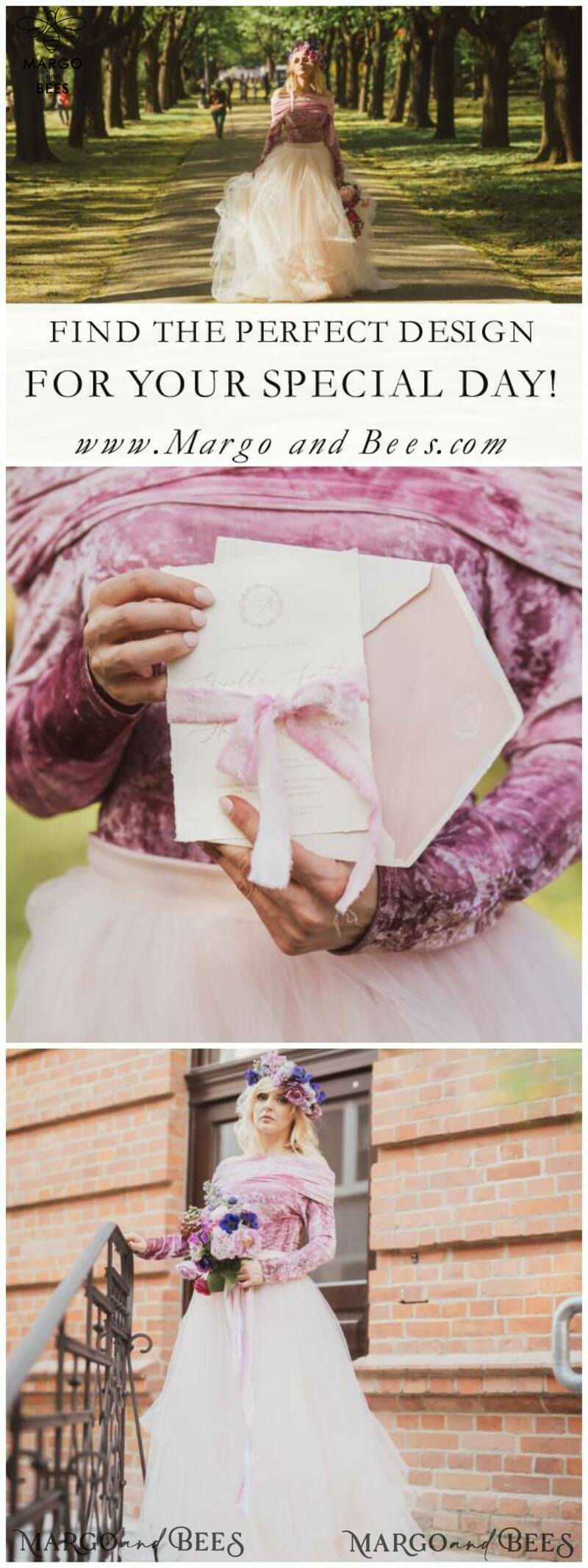 Luxury Nude Wedding Invitations, Romantic Pink Wedding Invites With Velvet Ribbon, Minimalistic And Modern Wedding Invitation Suite, Handmade Wedding Stationery-36