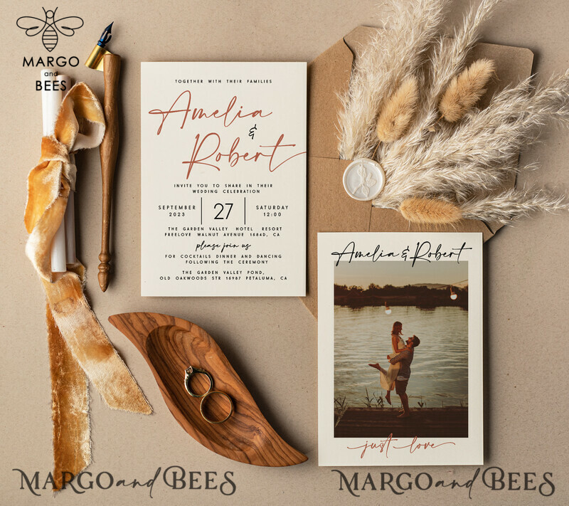 Capture Your Love: Photo Wedding Invitations for Elegant and Romantic Celebrations-2