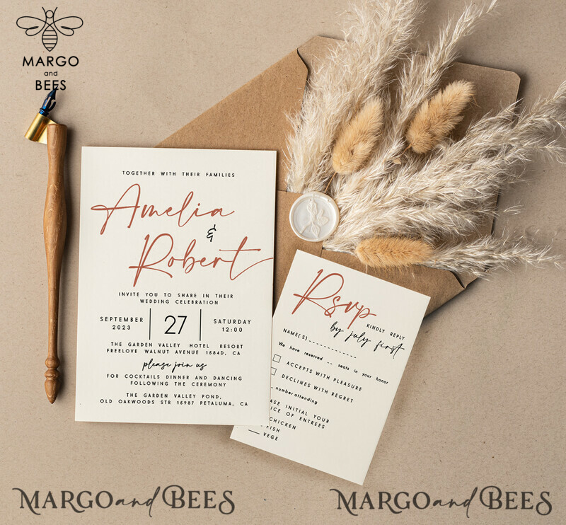 Capture Your Love: Photo Wedding Invitations for Elegant and Romantic Celebrations-3