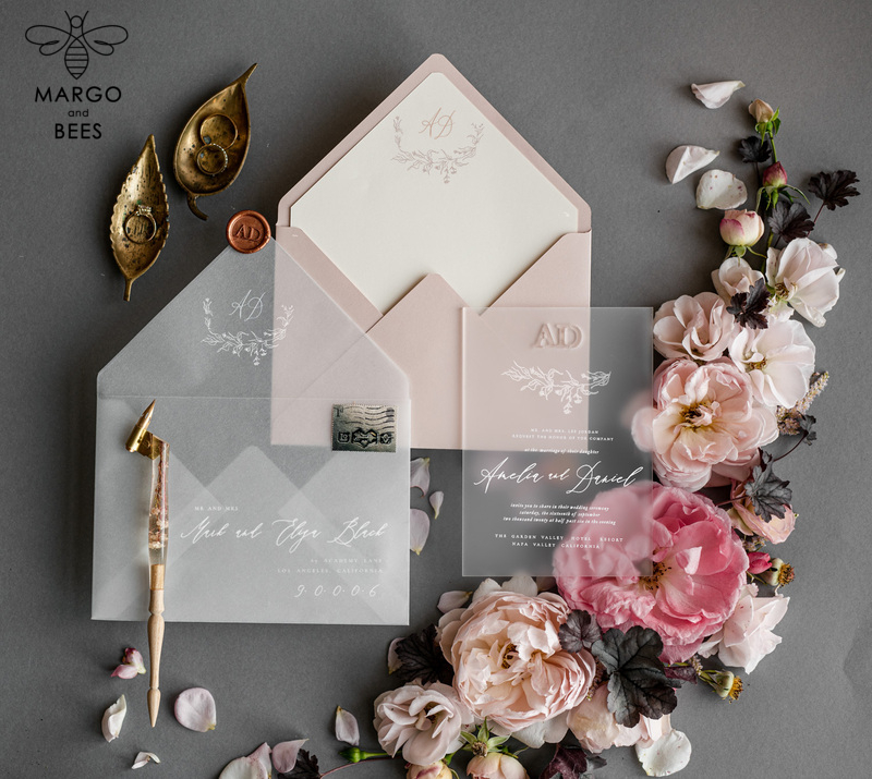 Best wedding invitations, elegant wedding invitations • Romantic Wedding Invites • Handmade wedding Stationery-1
