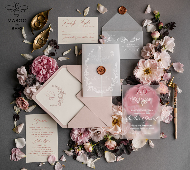 Best wedding invitations, elegant wedding invitations • Romantic Wedding Invites • Handmade wedding Stationery-0