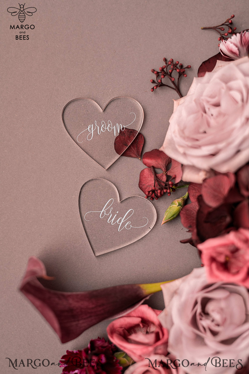  Elegant Acrylic Plexi Wedding Invites, Romantic Blush Pink Wedding Invitations, Bespoke Vellum Wedding Cards, Luxury Pink Wedding Invitation Suite-20