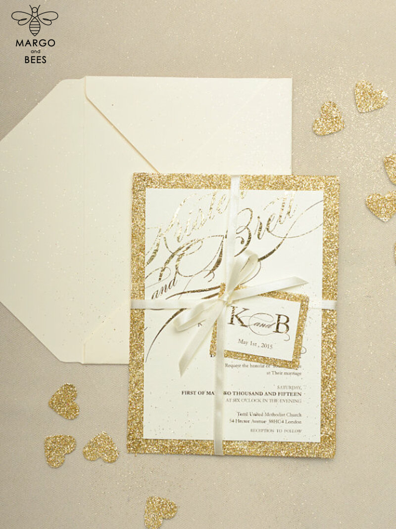 Handmade wedding invitation hot foil stamping stationery   -2