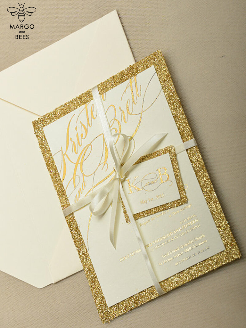 Handmade wedding invitation hot foil stamping stationery   -0