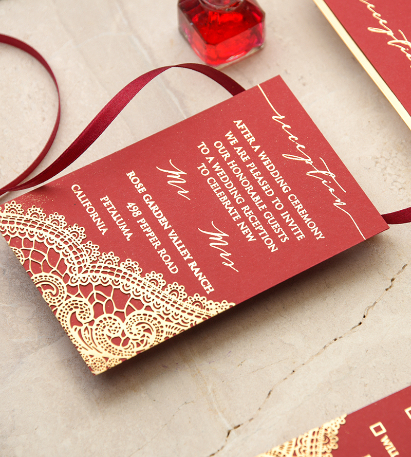 Luxory Gold Wedding invitations  , arabic wedding invitation suite , mauve burgyndy wedding cards-7