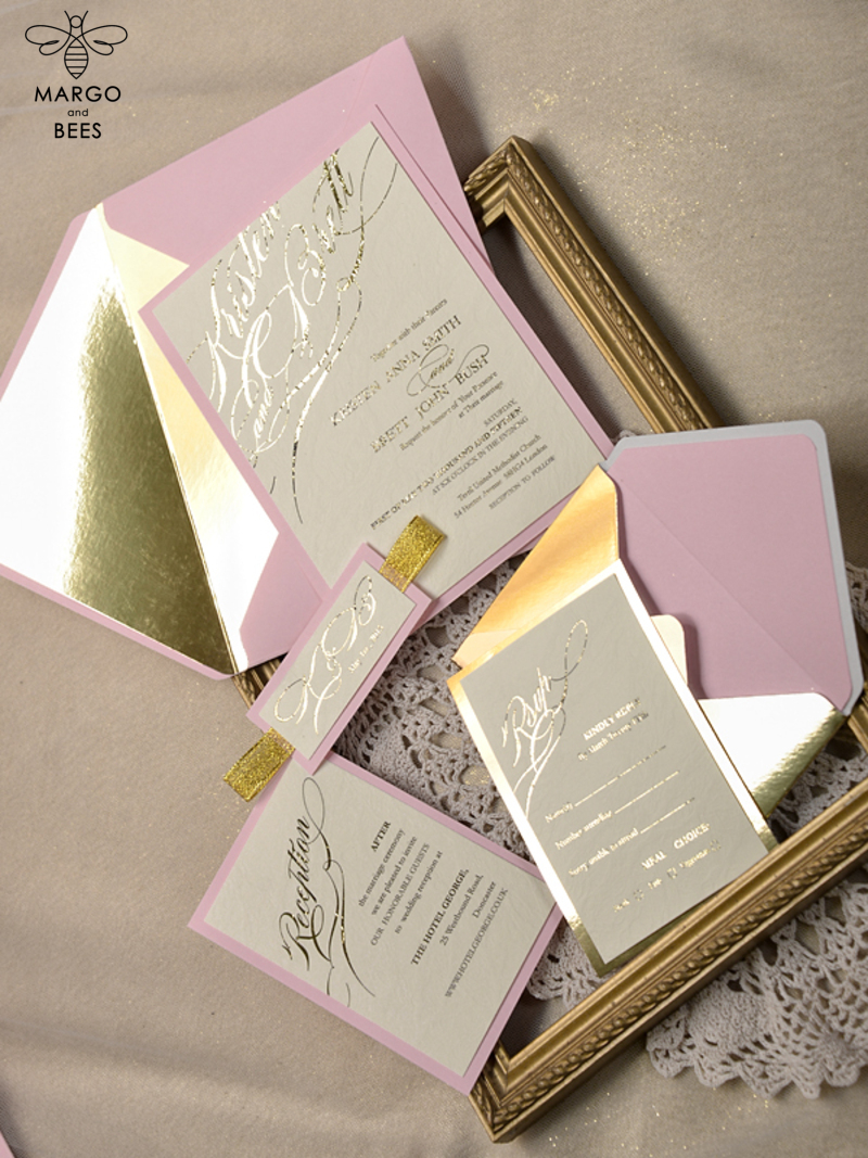 Wedding invitations suite glam gold ideas invites   -1