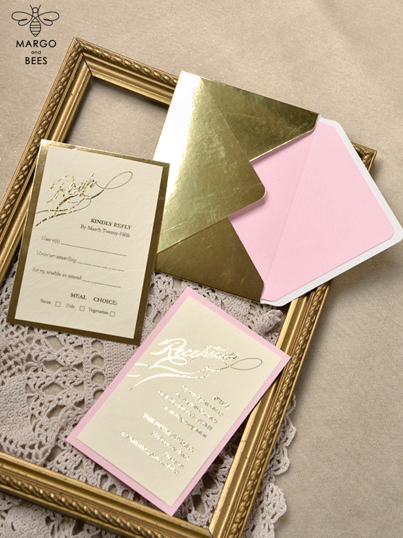Wedding invitations suite glam gold ideas invites   -2