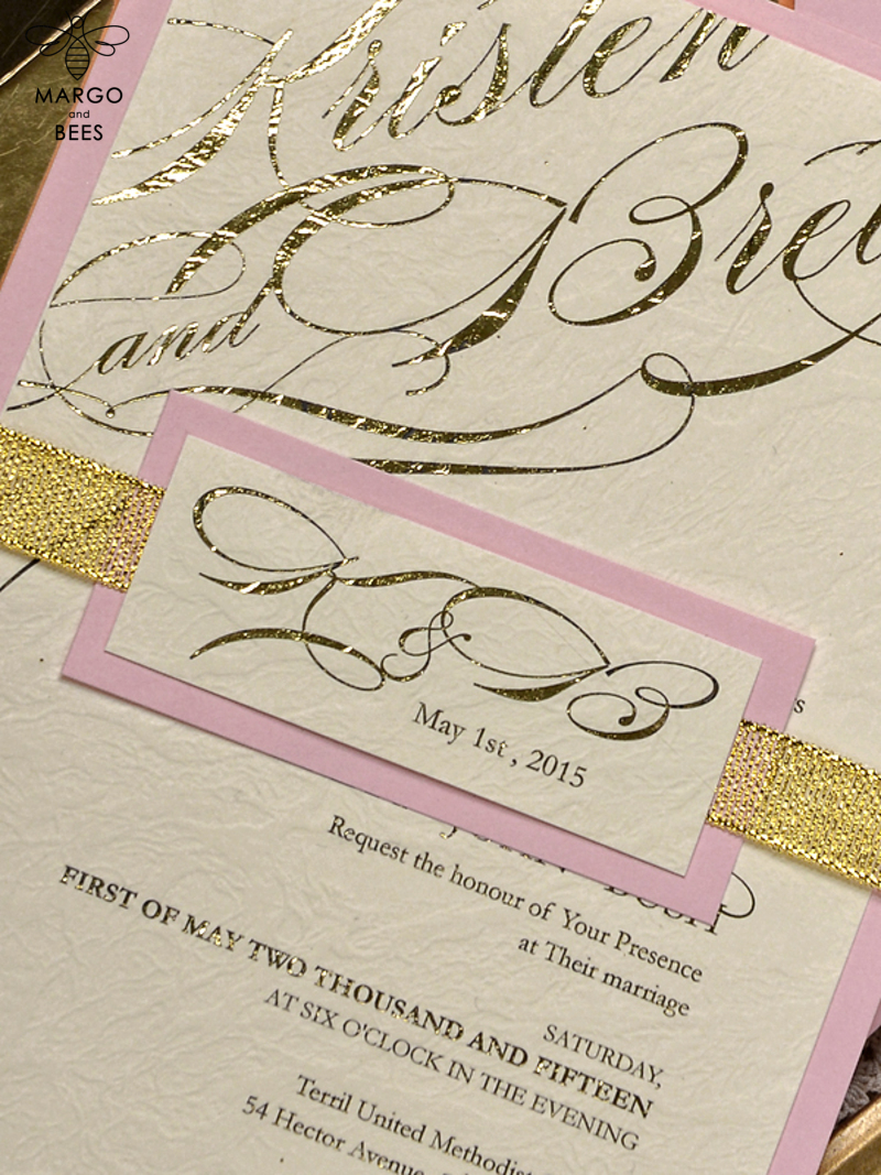 Wedding invitations suite glam gold ideas invites   -4