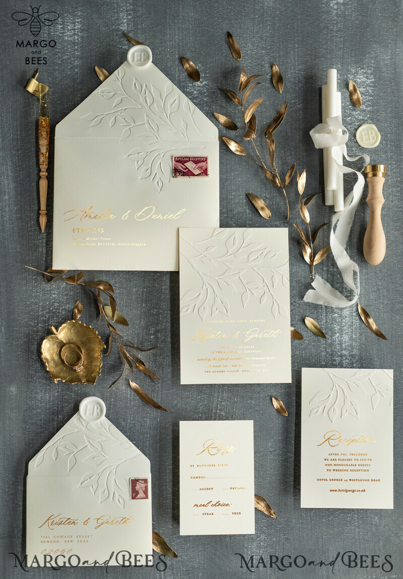 Elegant Personalised wedding invitations rose gold printing-3