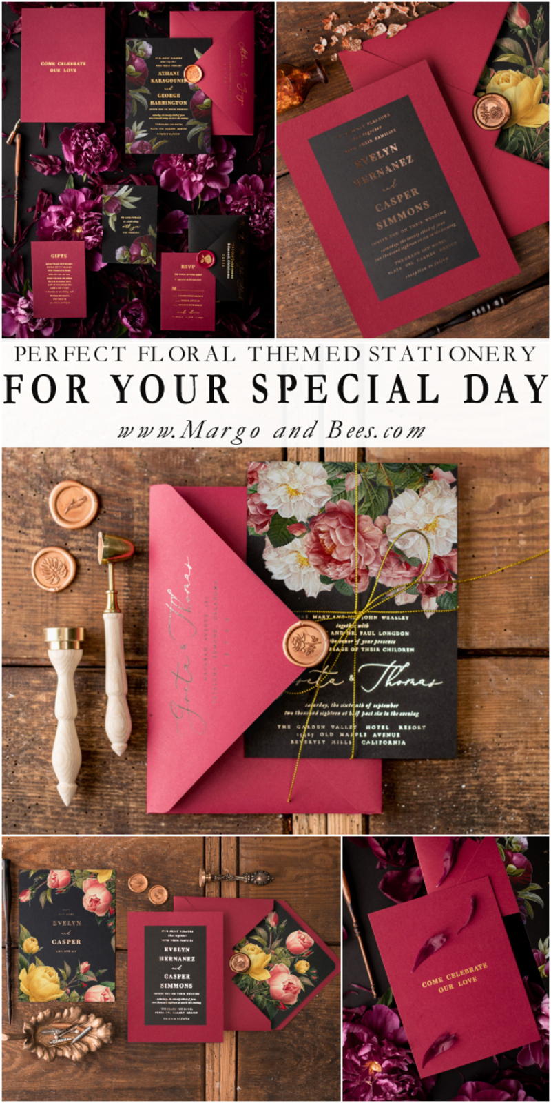 Luxory Gold Wedding invitations  , Vintage wedding invitation suite , mauve burgundy wedding cards-18
