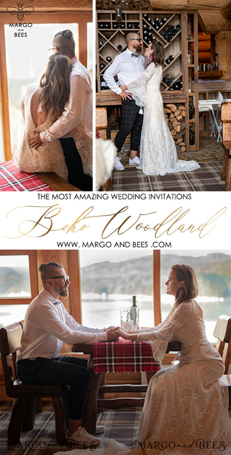 Luxury Bohemian Wedding Invitations, Customized Venue Sketch Wedding Cards, Elegant Nude Wedding Invitation Suite, Golden Shine Wedding Invites-7