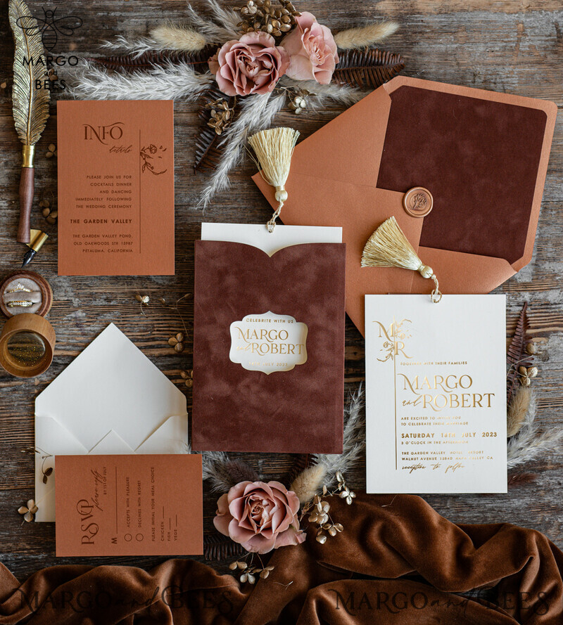 Bespoke wedding invitation, Elegant Wedding Invitations • Gold Wedding Invitation Suite • Luxury wedding Cards-0