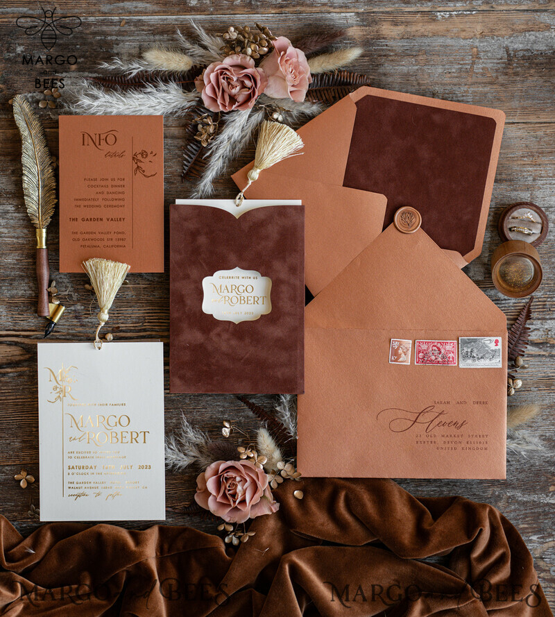 Elevate Your Wedding with Custom Glamour: Introducing the Golden Shine Luxury Wedding Invitation Suite-6