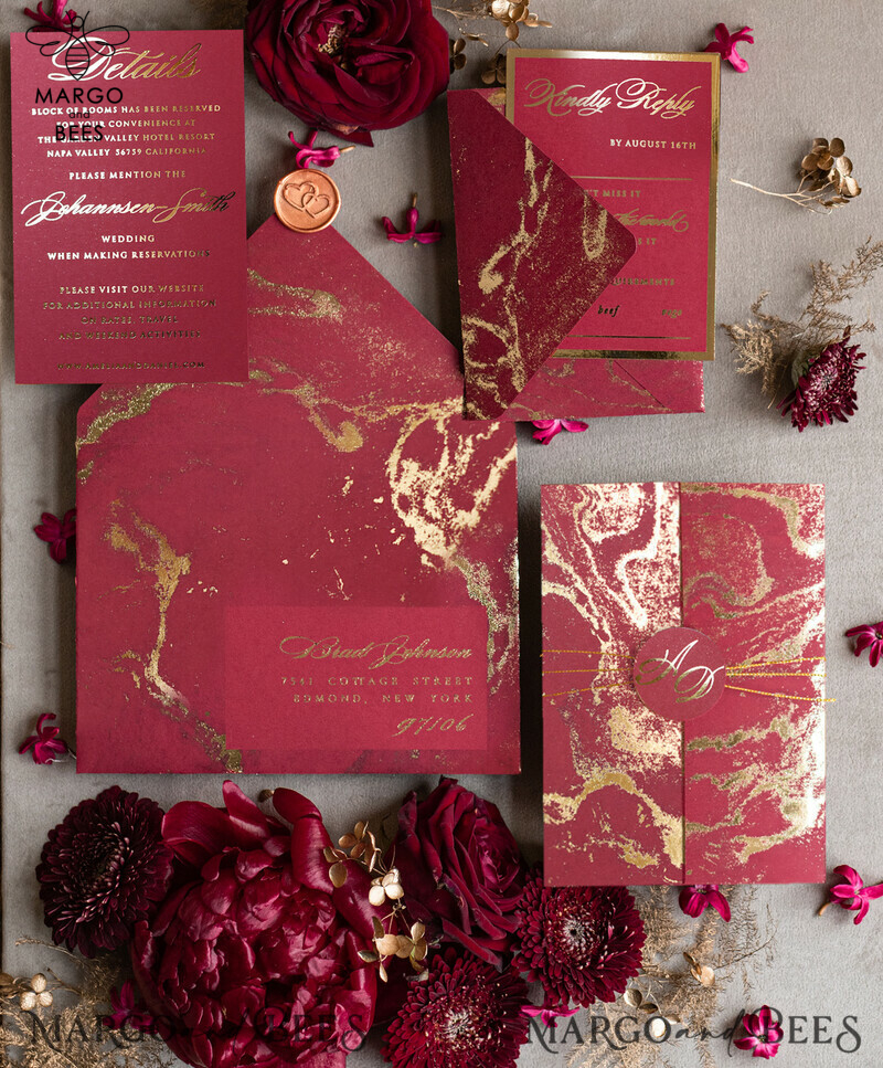 Golden Burgundy Marble Wedding Invitations: Add an Element of Luxury to Your Special Day
Luxury Gold Foil Wedding Invitation Set: Elevate Your Wedding with Opulence and Elegance
Marble Glamour Wedding Invitation Suite: Make a Statement with Stunning Marble Accents
Elegant Wedding Cards Marble: Exude Sophistication and Style on Your Big Day
Indian Wedding Cards: Infuse Traditional Elegance with a Touch of Marble Glamour-7