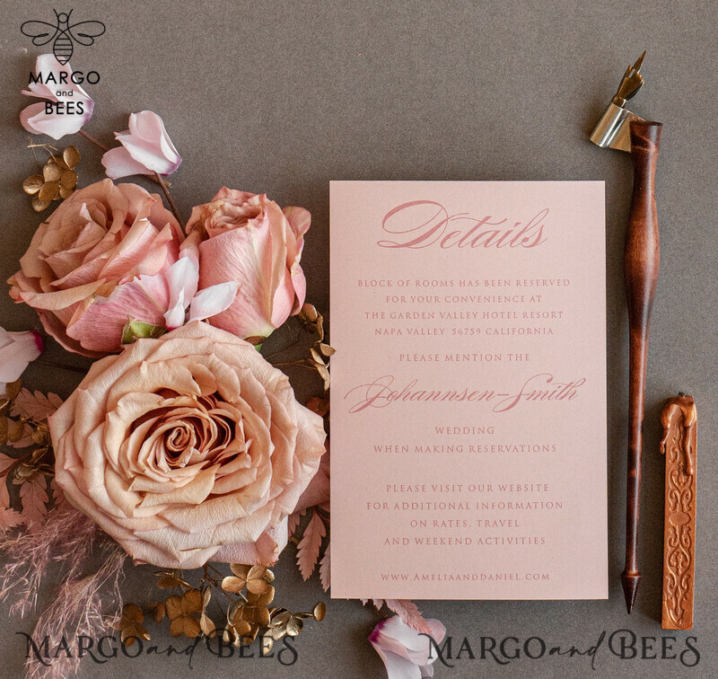 Personalised  Marble Wedding invitations, Luxury  Gold Foil Wedding Invitations, Blush Pink Marble Glamour Wedding Invitation Suite, Luxury  Wedding Cards blush Pink Marble-7