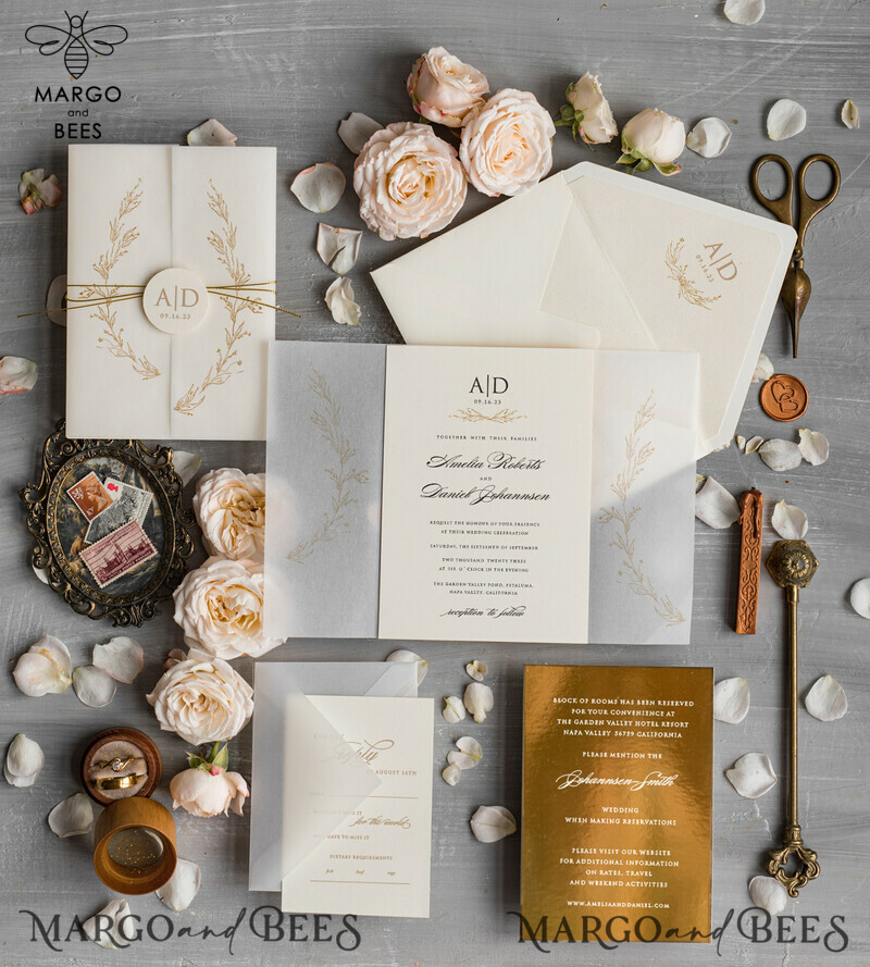 Elevate Your Wedding with Modern Luxury Invitations: Introducing Our Glamour Wedding Invitation Suite-0