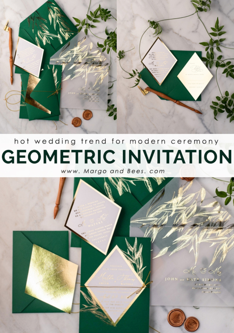Green and Gold Luxury Wedding Invitations Eucalyptus Greenery Invites perfect for Greece Destination Wedding Cards-23