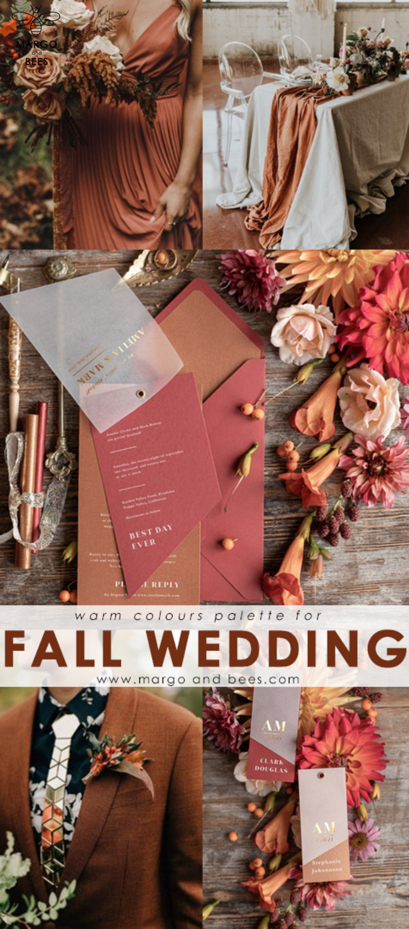 Geometric wedding invitation Suite, Red  Gold Copper Indian  Wedding Cards,  Modern Vellum Wedding Invites -1