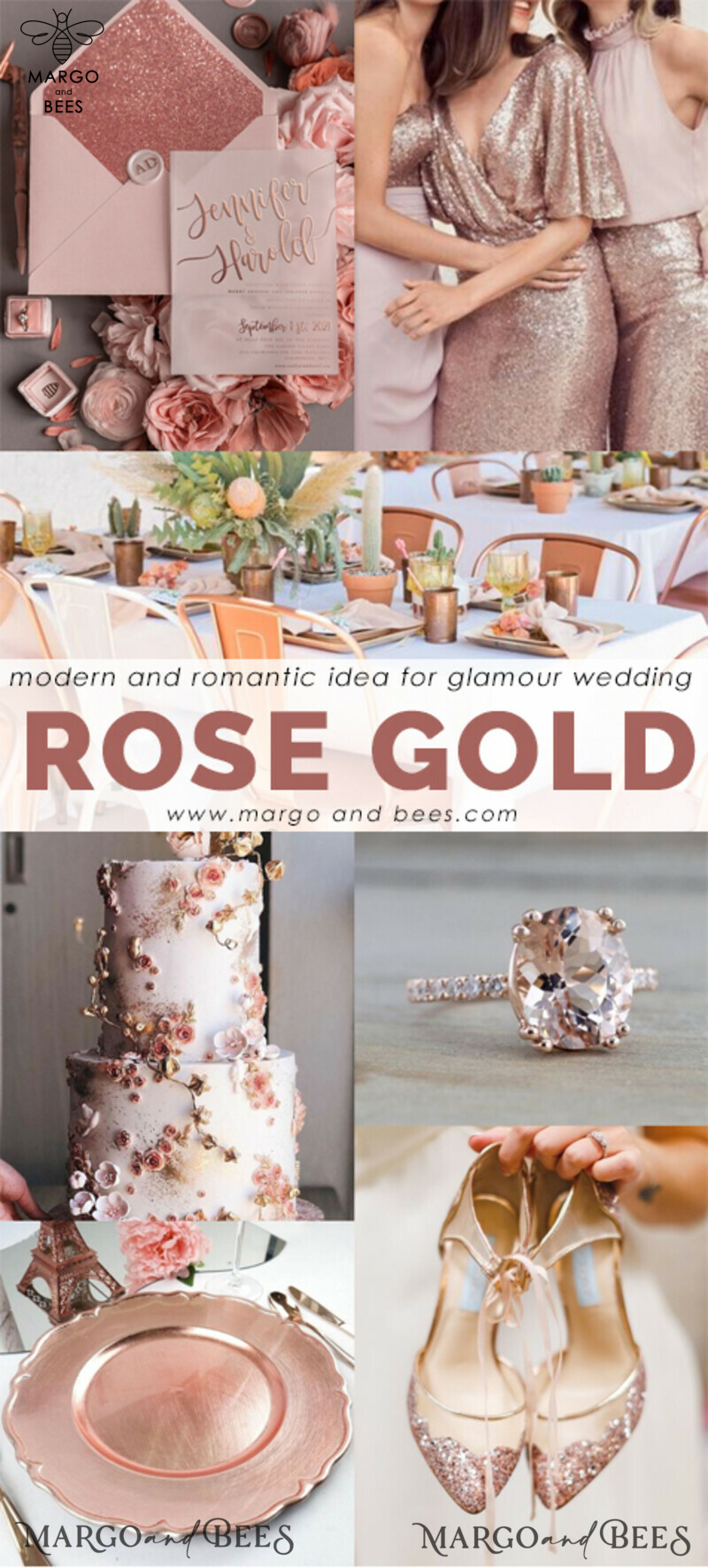 Bespoke wedding invitations, Rose Gold Vellum Wedding Invitation Suite, Blush Pink and Glamour Glitter Wedding Stationery  -6