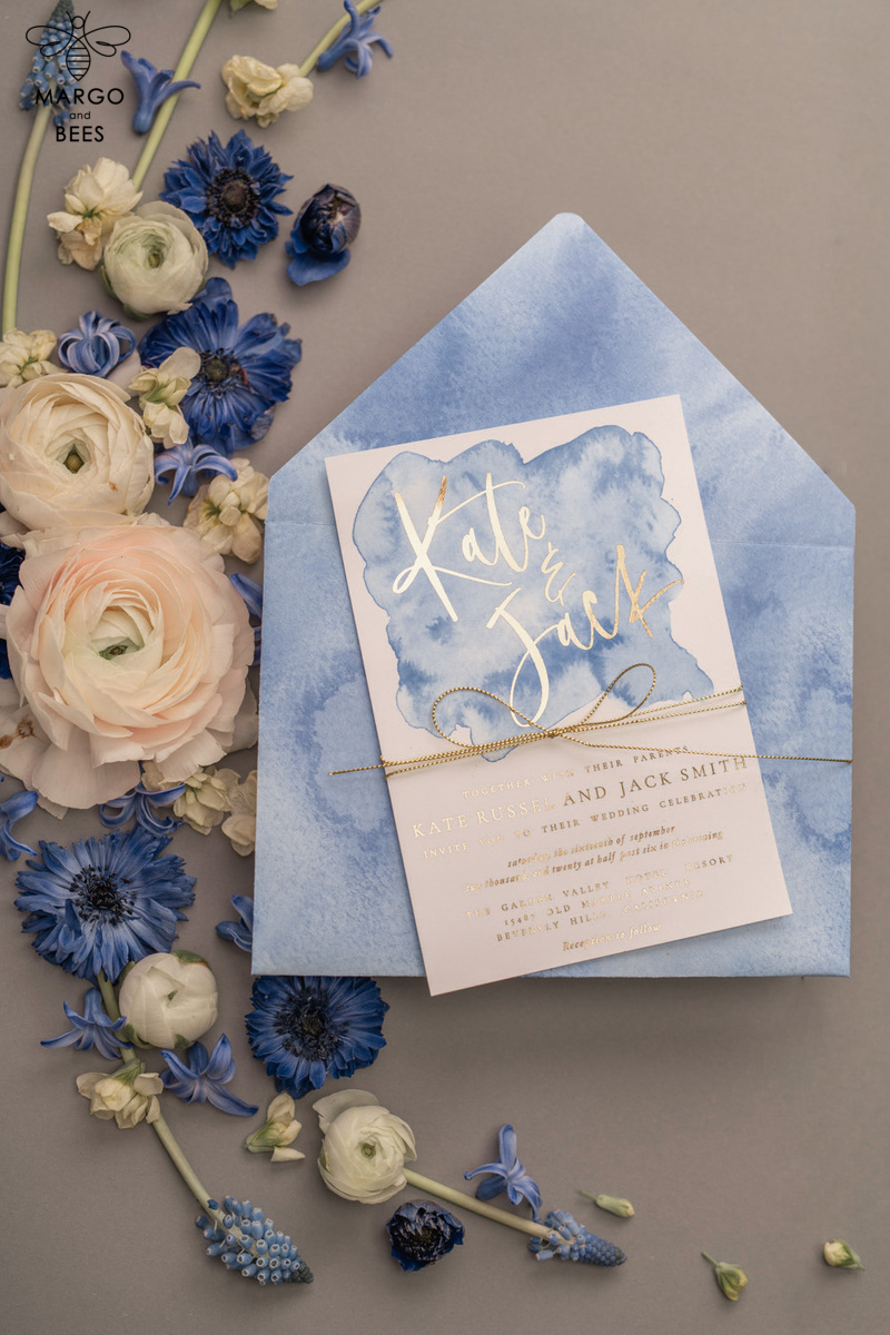 Personalised wedding invitations gold watercolor baby blue-22