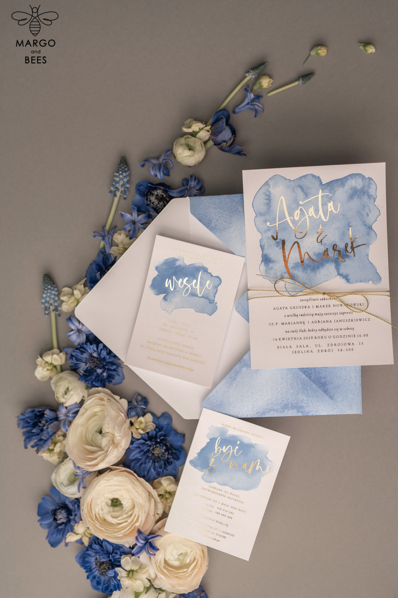 Personalised wedding invitations gold watercolor baby blue-27