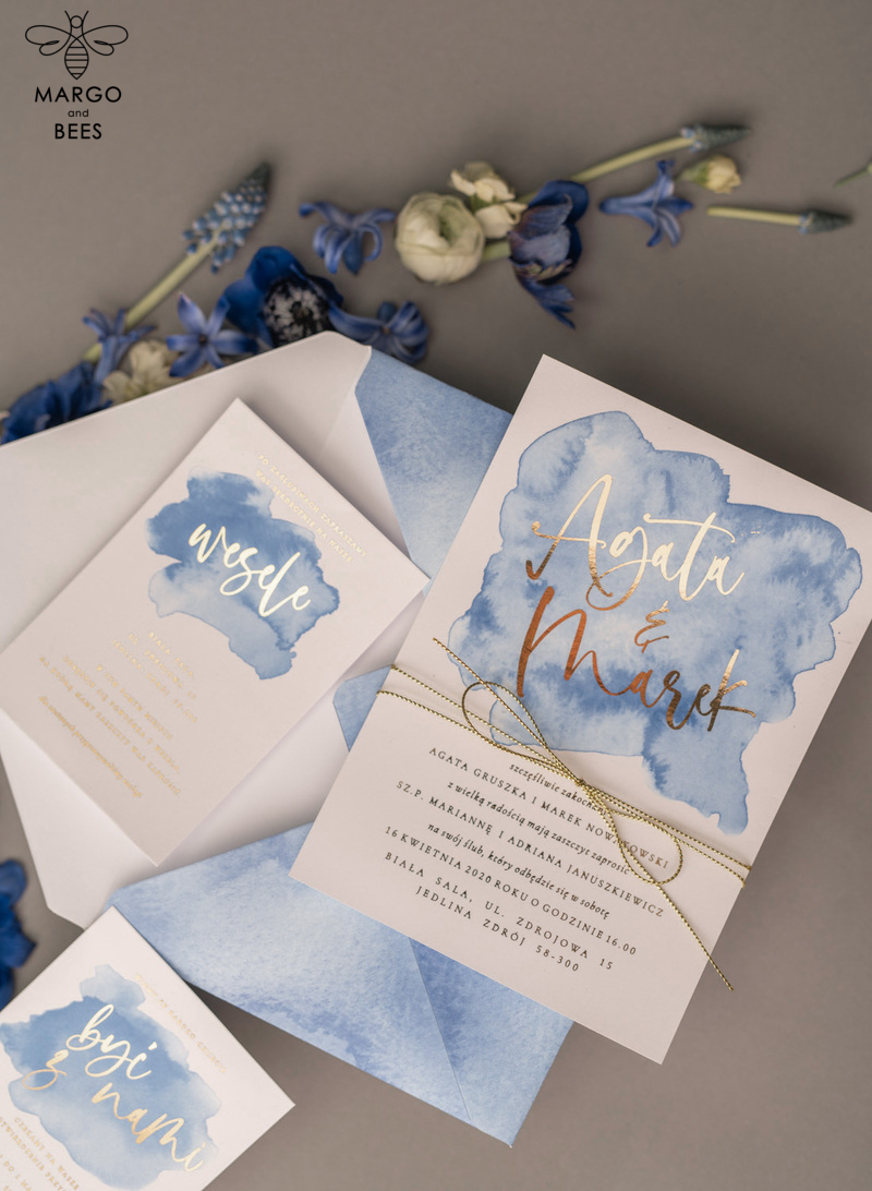 Personalised wedding invitations gold watercolor baby blue-28