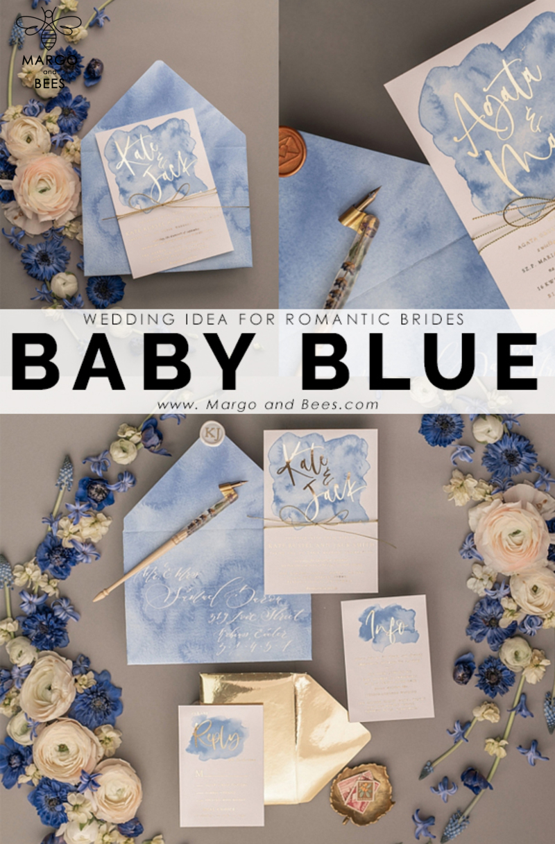Personalised wedding invitations gold watercolor baby blue-29