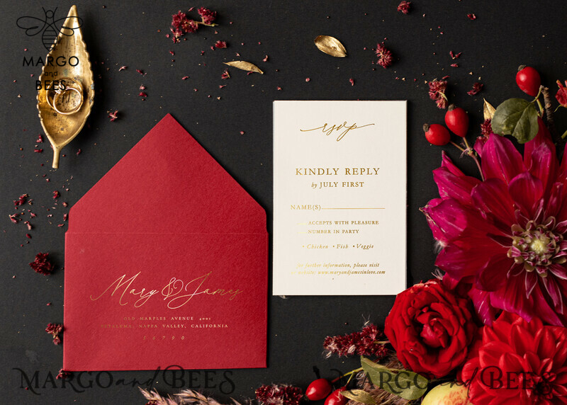 Luxury wedding invitations, Elegant Indian Wedding Invitation Suite • Gold Burgundy Wedding Invitation Suite • Luxury  Maroon wedding Cards-5