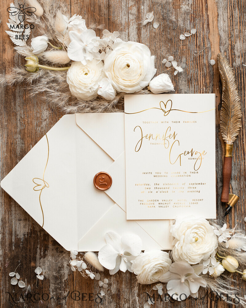 Simple wedding invitation, Glamour Wedding Invitations, Modern Wedding Invitation Suite, Luxury Wedding Cards-3