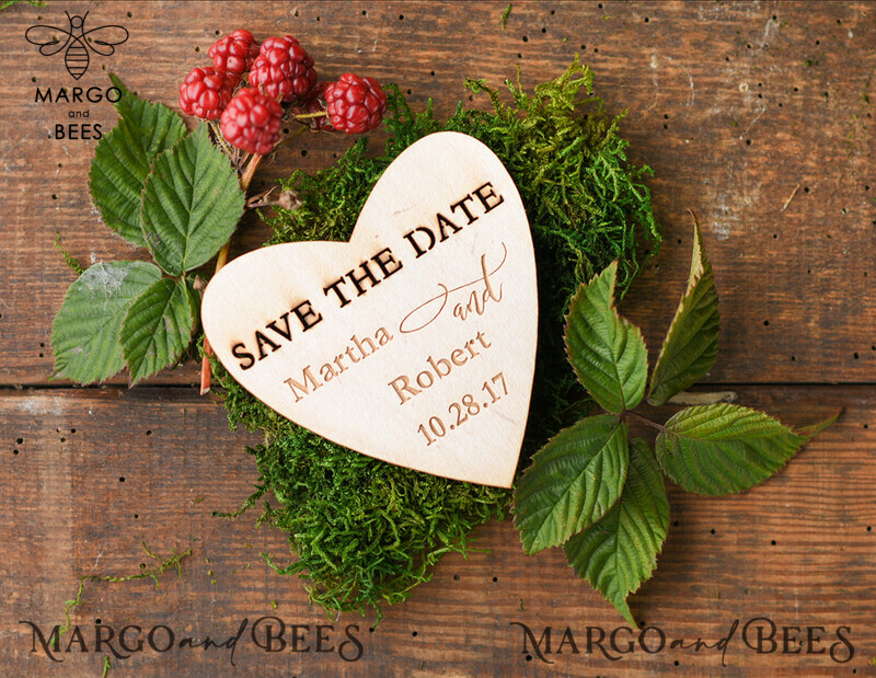 Adorable Heart Magnets: The Perfect Addition to Your Beautiful Save the Date Card-3