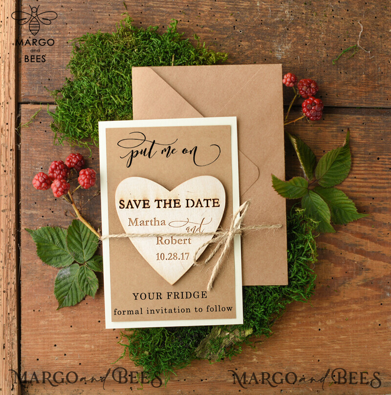 Adorable Heart Magnets: The Perfect Addition to Your Beautiful Save the Date Card-0