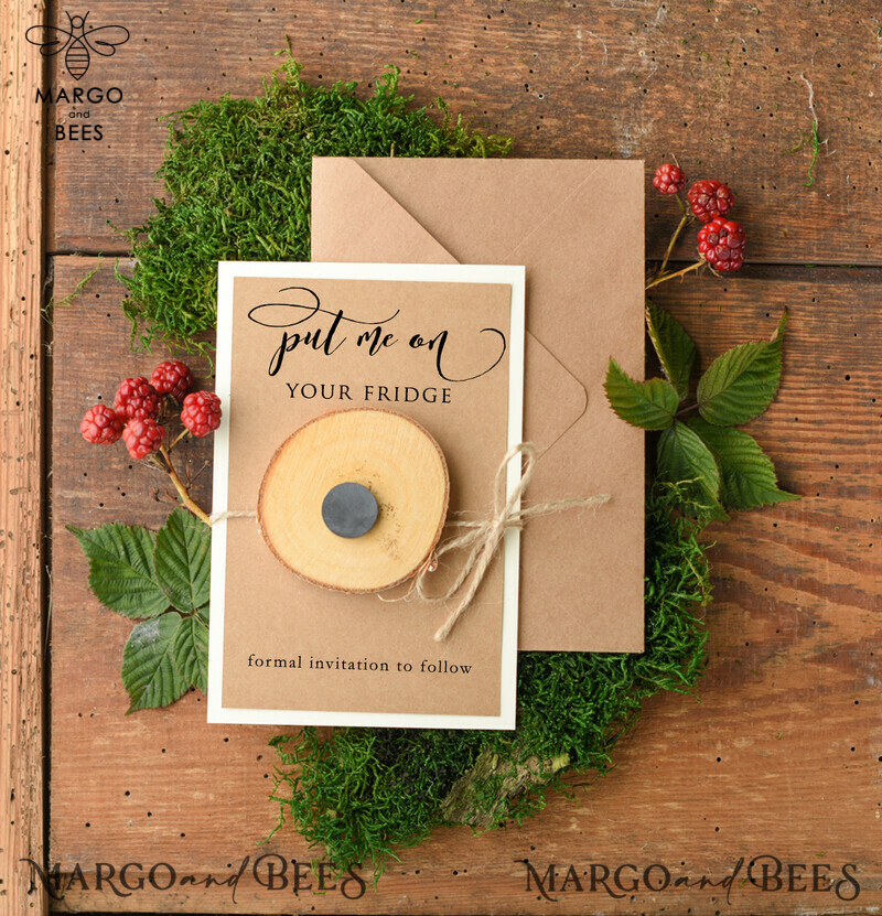 Affordable Save the Date: Get Your Personalised Rustic Wooden Heart-2
