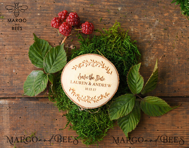 Affordable Save the Date: Get Your Personalised Rustic Wooden Heart-3