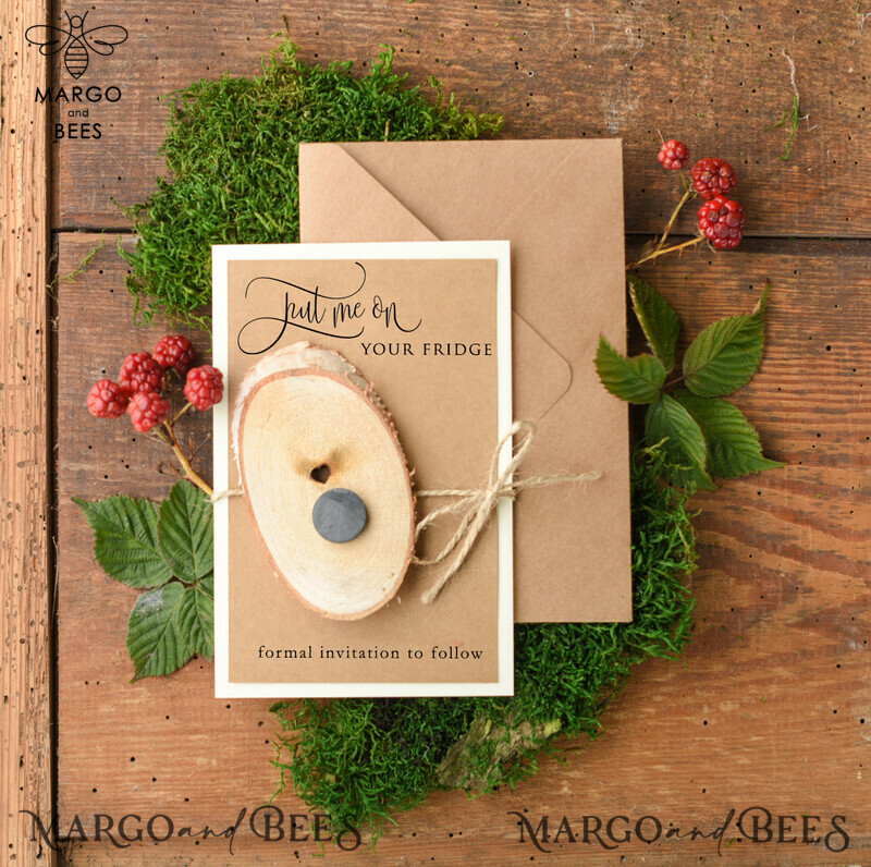Rustic Magnet Save the Date Cards: The Perfect Way to Announce Your Special Day-2