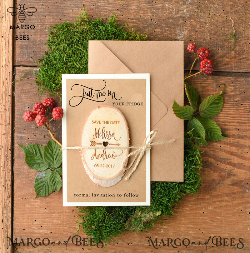 Rustic Magnet Save the Date Cards: The Perfect Way to Announce Your Special Day-0