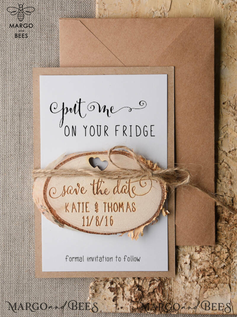 Affordable Save the Date Heart magnet   -1