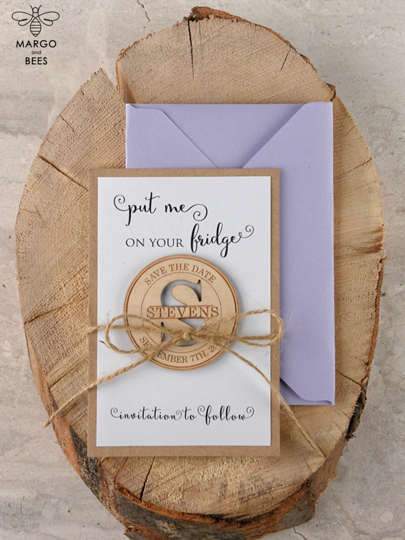 Unique and Memorable: Personalised Wedding Save the Dates with Fridge Magnet Keepsake-0